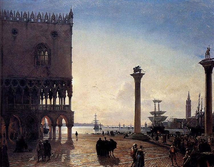 Friedrich Paul Nerly Piazza San Marco At Night Spain oil painting art